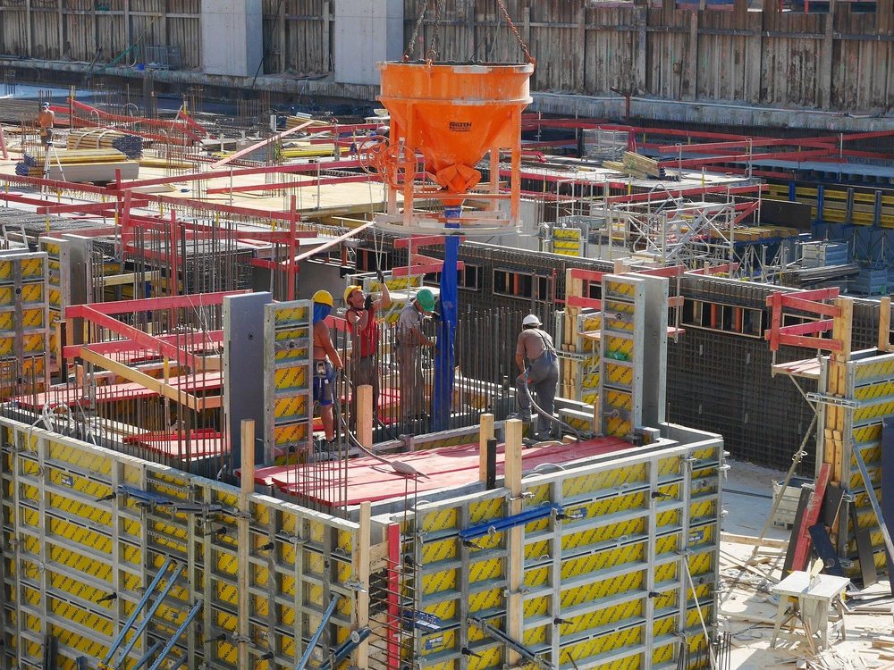 Chantier de construction en cours de gros œuvre